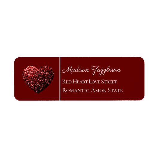 Herz Glitzer Glitzern dunkelrote Valentine (Vorne)