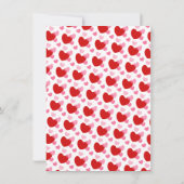 Herz, Glitzer und Gold! Valentine 1. Geburtstag Einladung (Rückseite)