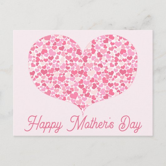Herz | Glückliche Muttertagskarte Postkarte (Vorderseite)