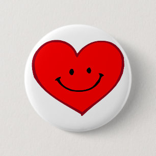 Herz (glückliches Gesicht) Button