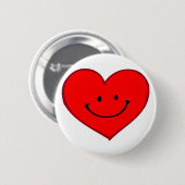 Herz (glückliches Gesicht) Button (Vorne & Hinten)
