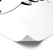 Herz & Gold Bitte Unterschreiben Sie unser Gästebu Poster (Ecke)