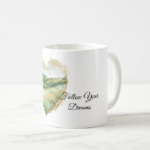 Herz Gold Grüne Gras Hügel Kaffeetasse (VorderseiteRechts)