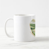 Herz Gold Grüne Gras Hügel Kaffeetasse (Links)