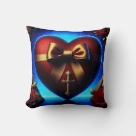 Herz-Gold-Multiband-Cross-Rose Kissen