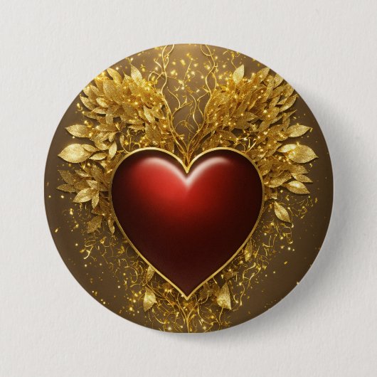 Herz-Gold-Taste" Button (Vorderseite)