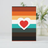 Herz Gradient RSVP Karte (Stehend Vorderseite)