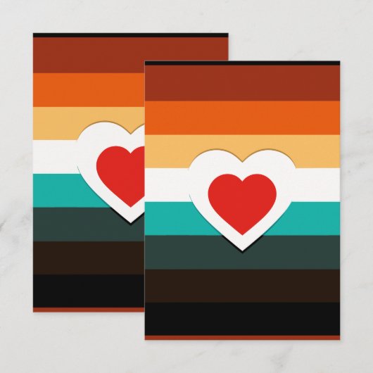 Herz Gradient RSVP Karte (Vorne/Hinten)