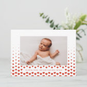 Herz Gradient valentines Foto Feiertagskarte (Stehend Vorderseite)