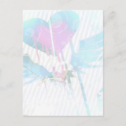 Herz Graffiti Postkarten (Vorderseite)