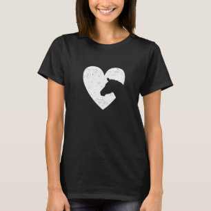 Herz-Grafik Pferdeliebhaber Reitsport Reiter Pferd T-Shirt