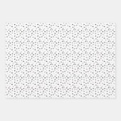 Herz - Grau bis Schwarz im weißen Hintergrund Geschenkpapier Set (Vorderseite)