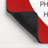Herz-GrenzeMousepad Schablone - Rot Mousepad (Ecke)