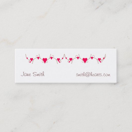 Herz-GrenzVisitenkarte Mini Visitenkarte (Vorderseite)