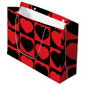 Herz Große Geschenktüte (Vorderseite Schrägansicht)