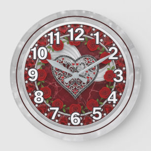 Herz große wanduhr