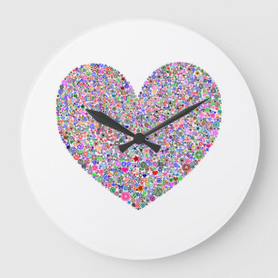 Herz Große Wanduhr
