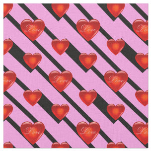 Herz/großes/kleines rotes Herz/Liebe/schwarzer ros Stoff