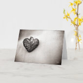 Herz [Grußkarte] Karte (Gelbe Blume)