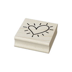 Herz Gummistempel
