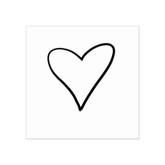 Herz Gummistempel (Prägung)