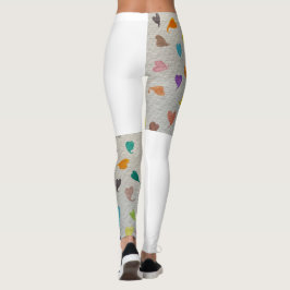 Herz halb bedruckte Leggings