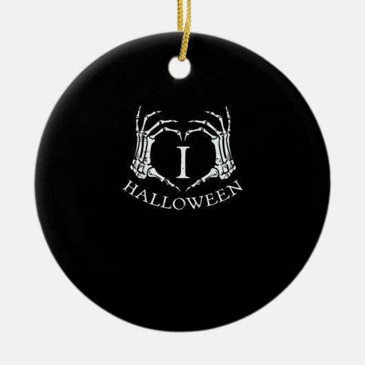 Herz Halloween Skeleton Hand Kostüme Männer Frauen Keramik Ornament (Vorne)