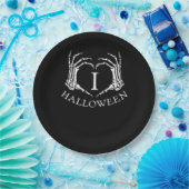 Herz Halloween Skeleton Hand Kostüme Männer Frauen Pappteller (Party)