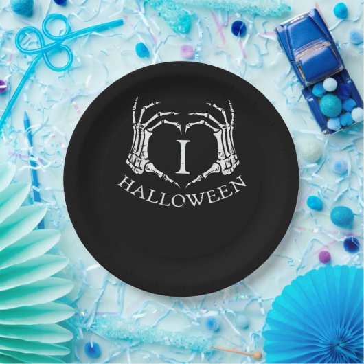 Herz Halloween Skeleton Hand Kostüme Männer Frauen Pappteller (Party)