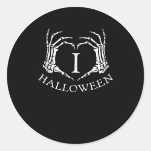 Herz Halloween Skeleton Hand Kostüme Männer Frauen Runder Aufkleber