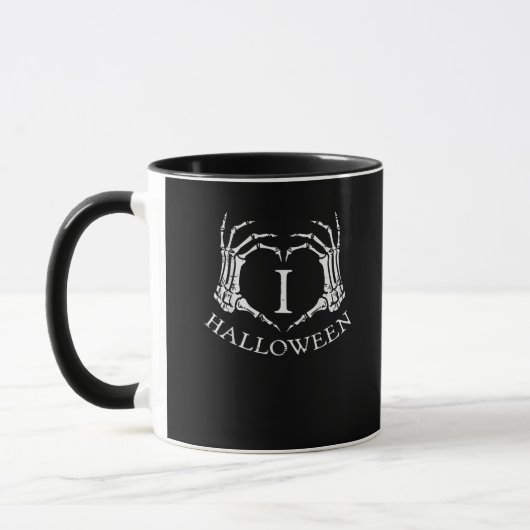 Herz Halloween Skeleton Hand Kostüme Männer Frauen Tasse (Links)