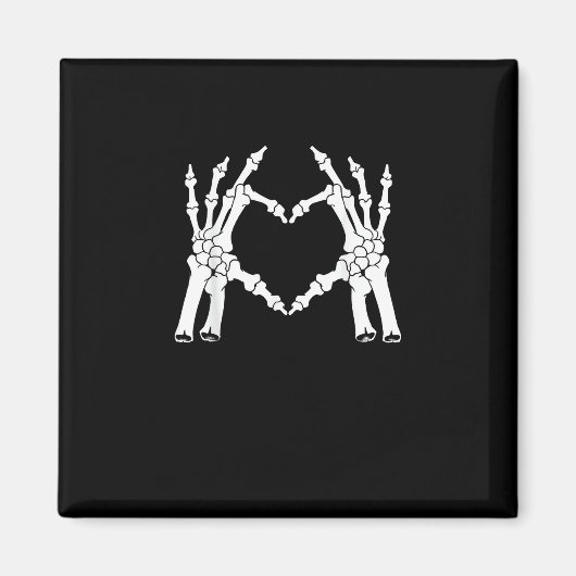 Herz - Halloween Skeleton Hand Magnet (Vorne)