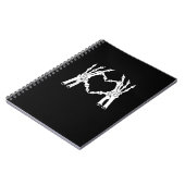 Herz - Halloween Skeleton Hand Notizblock (Linke Seite)