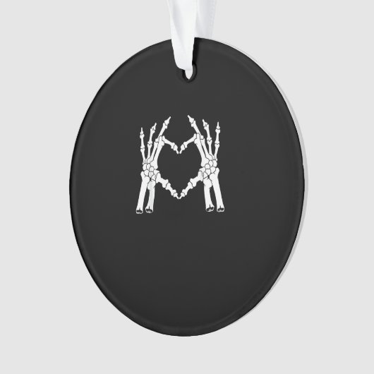 Herz - Halloween Skeleton Hand Ornament (Vorderseite)