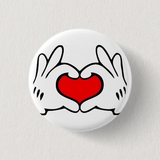 Herz Hand Button (Vorderseite)