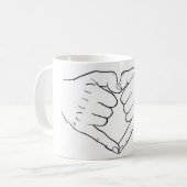 Herz Hand Tasse (Vorderseite Links)