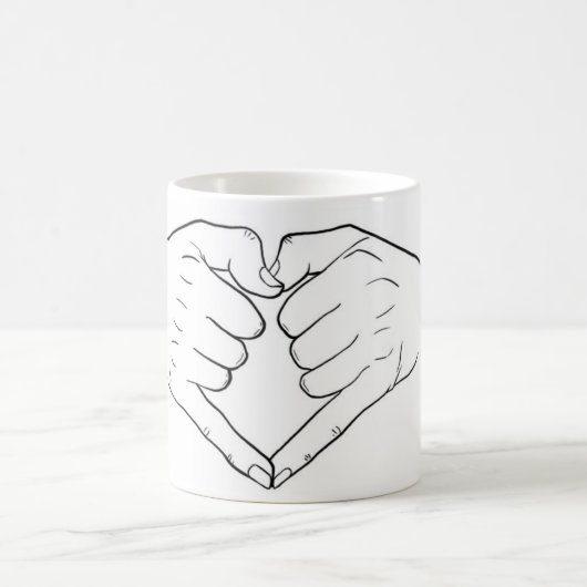 Herz Hand Tasse (Mittel)