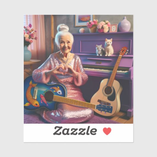 Herz-Hände Aufkleber (Blatt)