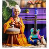 Herz-Hände Duschvorhang (Vorderseite)