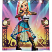 Herz-Hände Duschvorhang (Vorderseite)