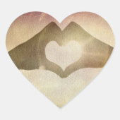 Herz-Hände Herz-Aufkleber (Vorderseite)