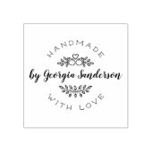 Herz-Hände | Rustikale Skizze mit Liebe Gummistempel (Prägung)