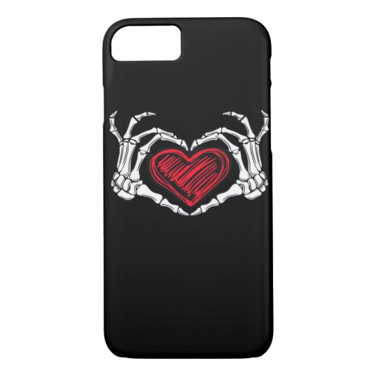 Herz Hands Skeleton Case-Mate iPhone Hülle (Rückseite)