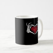 Herz Hands Skeleton Kaffeetasse (VorderseiteRechts)