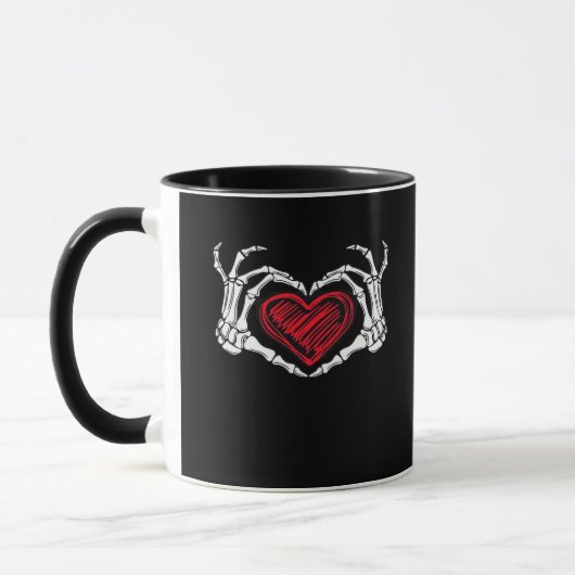 Herz Hands Skeleton Tasse (Links)