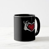 Herz Hands Skeleton Tasse (VorderseiteRechts)