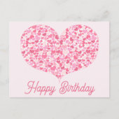 Herz | Happy Birthday Postcard Postkarte (Vorderseite)