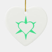 Herz Heart Cœur Cuore Star Starlet Sternchen Stern Keramik Ornament (Hinten)