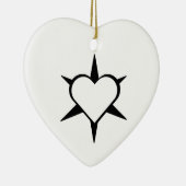 Herz Heart Cœur Cuore Star Starlet Sternchen Stern Keramik Ornament (Rechts)