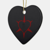 Herz Heart Cœur Cuore Star Starlet Sternchen Stern Keramik Ornament (Links)